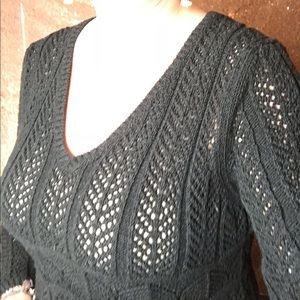 Ann Taylor Loft crochet pullover sweater